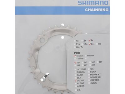 Lančanik srednji SHIMANO 32 zuba 9 M532