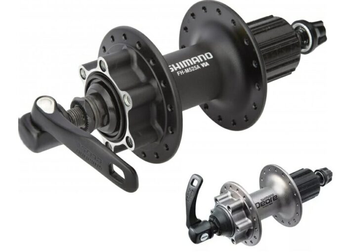 NABLA ZADNJA SHIMANO DEORE FH-M525A  32H  8/9 BRZINA  OLD 135MM  AXLE 146MM  QR 168MM BLACK  FOR ROTOR 6-BOLT  BLACK  IND.PACK