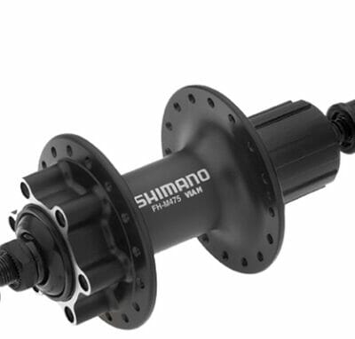 NABLA ZADNJA SHIMANO DEORE FH-M475L  32H  8/9 BRZINA  OLD 135MM  AXLE 146MM  QR 166MM  FOR ROTOR 6-BOLTS  SHIMANO LOGO  BLACK  IND.PACK
