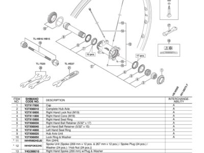 ULOŽAK NABLE SHIMANO ZA WH-M988/WH-6800 (HUB NUT)
