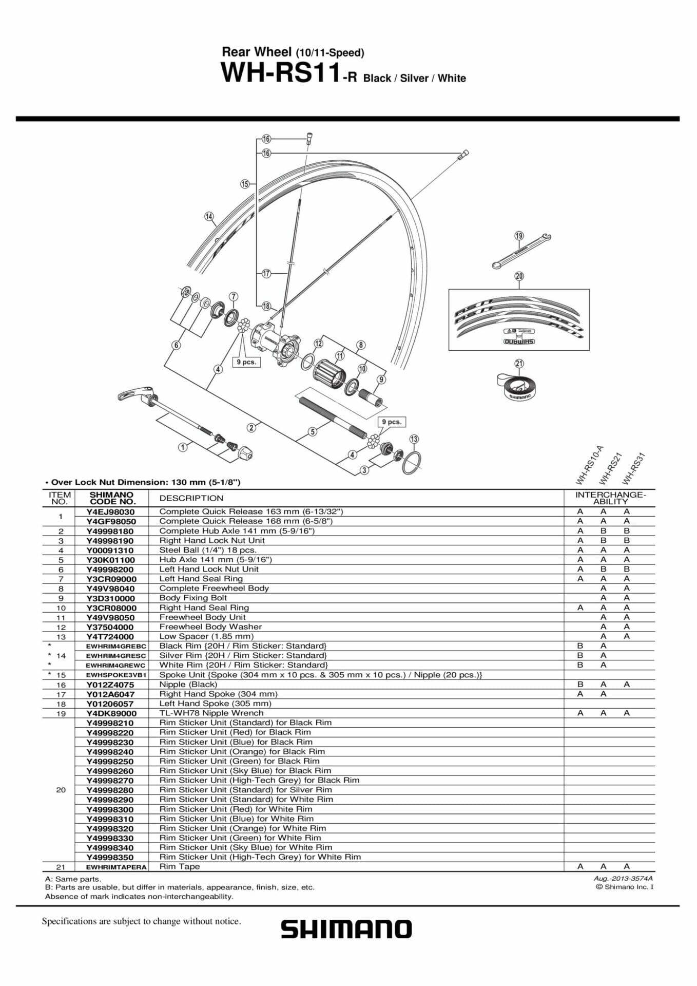 ŽICA SHIMANO WHRS11R LEVA 305MM Pro bike